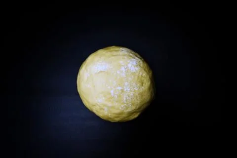 Dough on a black background Stock Photos