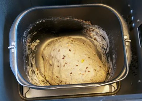 Dough in the bread maker Stock Photos