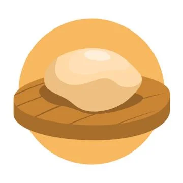 Dough for cake. Ingredient for bread or bakery 스톡 일러스트