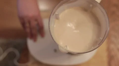 The dough for the cake mixer during operation Stock Footage 59977379