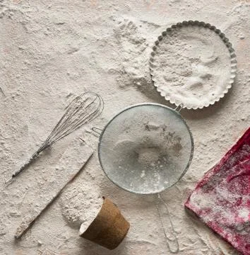 Dough composition for pies Stock Photos