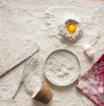 Dough composition for pies Stock Photos