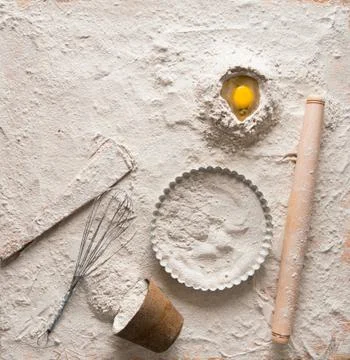 Dough composition for pies Stock Photos