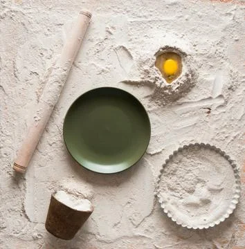 Dough composition for pies Stock Photos