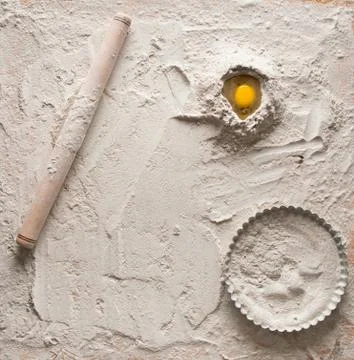 Dough composition for pies Stock Photos