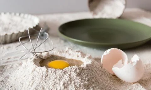 Dough composition for pies Stock Photos