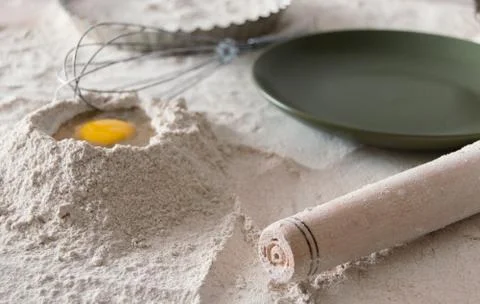 Dough composition for pies Stock Photos