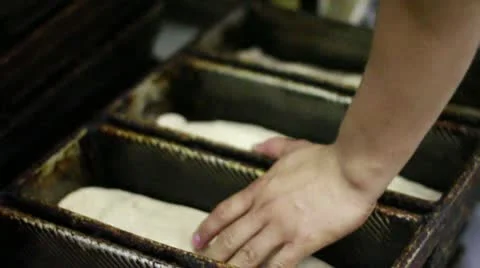 Dough in containers Stock Footage 9457045