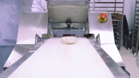 Dough cooking machine prepare small pieces of dough Video stock 73366458