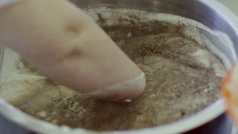 Dough cooking process Stock Footage 72255742