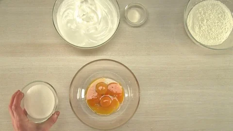 Dough cooking view form above. Видео 78498776