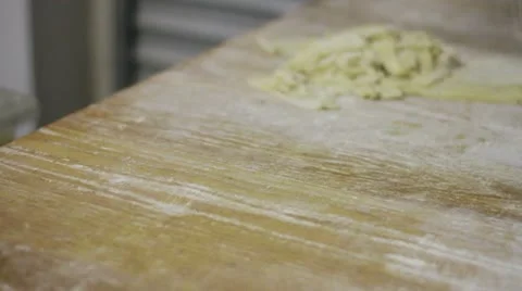 Dough CU flour drizzle Video stock 9459979