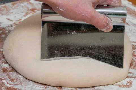 Dough cutting 写真素材