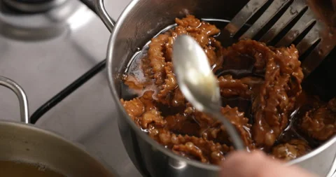 From dough to delicious: chebakia in syrup Stock Footage 236545640