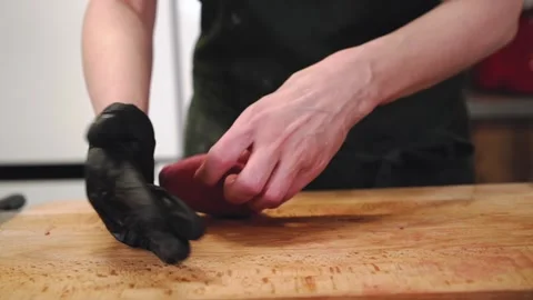 Dough for dumplings. Stock Footage 147165533