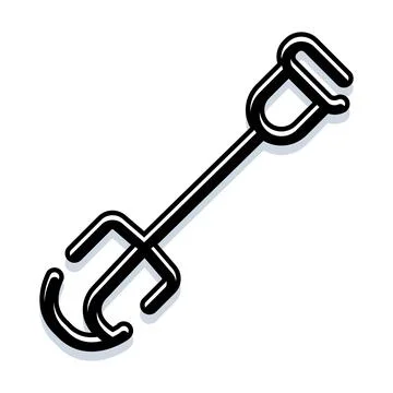 Dough hook mixer attachment for baking and cooking Stock Illustration