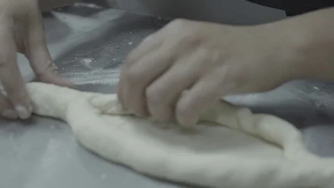 Dough for khachapuri in slow motion Stock Footage 82042880