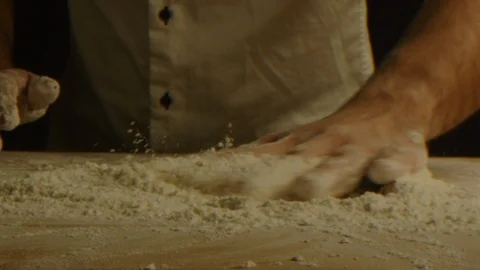 Dough kneading macro shot Stockbeeldmateriaal 126259178