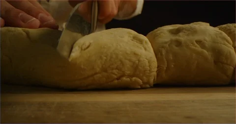 Dough kneading macro shot Stock-Footage 126298768
