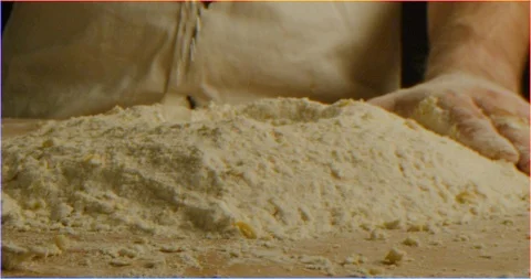 Dough kneading macro shot Video stock 126299134