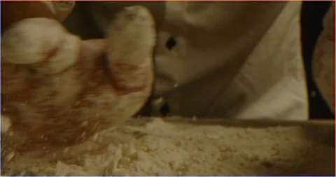 Dough kneading macro shot Stock Footage 126300600