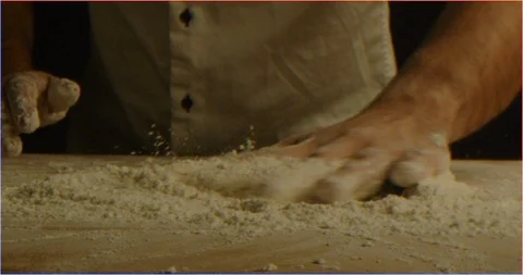 Dough kneading macro shot Stock Footage 126300639