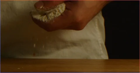 Dough kneading macro shot Stock Footage 126300746