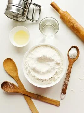 Dough kneading set Stock-Fotos