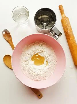 Dough kneading set Stock-Fotos