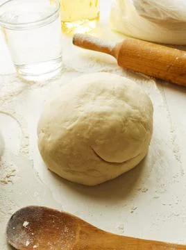 Dough kneading set Stock Photos