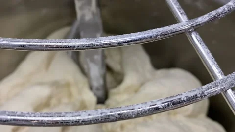 Dough machine in work process Stock Footage 143666435