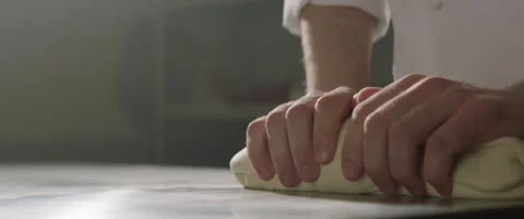 Dough Making for bread or pizza Culinary show cinematic footage slow motion Stock Footage 288144299