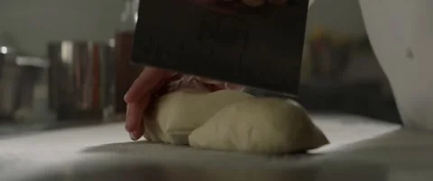 Dough Making for bread or pizza Culinary show cinematic footage slow motion Stock Footage 288144311