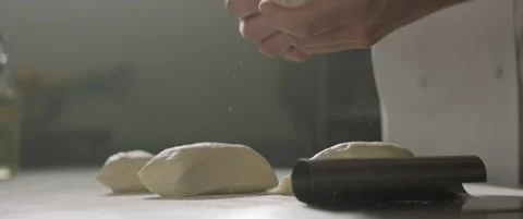 Dough Making for bread or pizza Culinary show cinematic footage slow motion Stock Footage 288144397