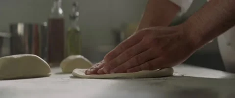 Dough Making for bread or pizza Culinary show cinematic footage slow motion Stock Footage 288144471