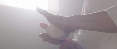 Dough Making for bread or pizza Culinary show cinematic footage slow motion Stock Footage 288144472