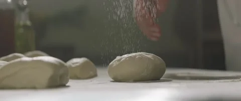 Dough Making for bread or pizza Culinary show cinematic footage slow motion Stock Footage 288144481