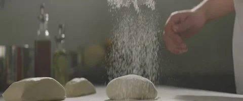 Dough Making for bread or pizza Culinary show cinematic footage slow motion Stock Footage 288144518