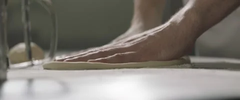 Dough Making for bread or pizza Culinary show cinematic footage slow motion Stock Footage 288144652