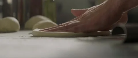 Dough Making for bread or pizza Culinary show cinematic footage slow motion Video stock 288144742