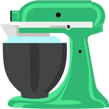 Dough mixer food processor vector icon isolated on white 스톡 일러스트