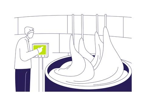 Dough mixing abstract concept vector illustration. Stock Illustration