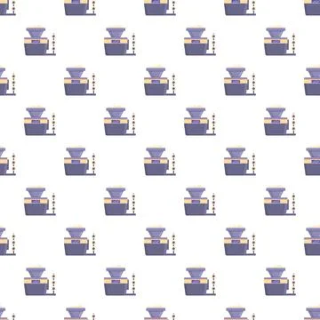 Dough mixing machine seamless pattern for bakery products Stock Illustration