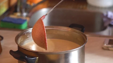 The dough in the pan Stock Footage 86057093