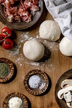 Dough for pizza Stock Photos