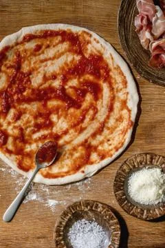 Dough for pizza Stock Photos