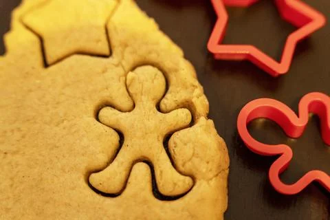 Dough for preparing cookies. mold for making cookies Stock Photos