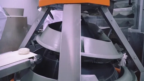 Dough preparing machine working Stock Footage 73366499