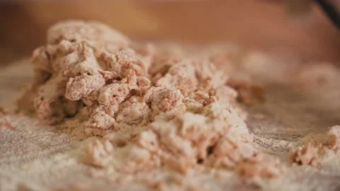 Dough with red sauce Stock Footage 155203094