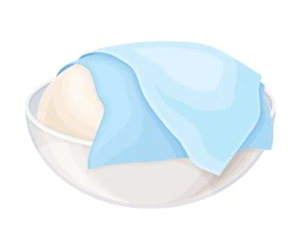 Dough Rested Under Overlay for Bread Cooking Vector Illustration Stockillustratie